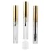BIUDECO 3pcs Makeup Bottle Empty Lip Gloss Tube Lip Gloss Clear Lip Gloss Vials Mascara Tube Golden Plastic