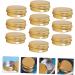 Housoutil 2 Sets 10 Pcs Gold Threaded Aluminum Box Containers Cosmetic Tins Aluminium Boxes Cream 5.2x2cmx2pcs Goldenx2pcs - Buy Online on GoSupps.com