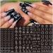 24 Sheet Airbrush Stencils Nail Stickers - Heart Butterfly Flower Moon Stars Hollow French Nail Art Decals - Manicure DIY Decorations - Buy Online on GoSupps.com
