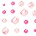 QINGGE Nude Pink Square Fake Toenails with Swirls Design - 24 pcs Glossy Acrylic Toe Nail Tips for Women - Buy Online on GoSupps.com