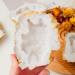 Home Natural Clear Quartz White Agate Crystal Slab Slice Quartz Crystal Cluster Minerals Reiki for Home Decoration Home Goods (Size : 250-300g)