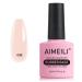 AIMEILI 5 in 1 Rubber Base Gel For Nails Sheer Color Gel Nail Polish Elastic Rubber Base Coat Nail Strengthener Nail Rhinestones Glue Gel Long Lasting - (438) 10ml