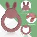 FIRDINK Silicone Baby Bite Rings - 2 Pack Teething Toys for Gums Relief & Massage | Rabbit Design - Buy Online on GoSupps.com