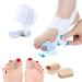 Generic Bunion Corrector for Hallux Valgus Adjustable Knob Bunion Splint Toe Straightener with Non-Slip Heel Strap Toe Separator Day and Night Support. White