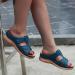 Monerffi Women's Outdoor Sandals - Anti-Slip Beach Casual Open Toe Slippers - Lightweight Vintage Platform - Size 42/43 EU - Blue - Buy Online on GoSupps.com