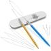 Hair Extension Loop Needle Threader Pulling Hook Needle Bead Device Tool 8PCS, for Silicone Microlink Rings Beads to Tinsel, Feather or Human Hair Extensions blue