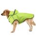 Raincoat dog reflective hundred coat rain jacket dog waterproof adjustable rain jackets with hood for small medium-sized large dogs rain cape dog for walks to the game-M green M