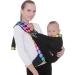 CUBY Baby Carrier Sling | Natural Cotton Adjustable Wrap for Newborn Comfort | Nursing Infant Toddler Carrier | Black Polka Dot - Buy Online on GoSupps.com