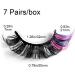 7pcs False Eyelashes Rainbow Lashes Glitter Ombre Colored Eyelashes Fluffy Thick Natural Anime Lashes for Party Makeup - Buy Online on GoSupps.com
