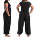 Nuofengkudu Unisex Hippie Harem Pants with Pockets - High Waist Loose Yoga & Summer Pants - XL Black Pumpphose Homewear - Buy Online on GoSupps.com