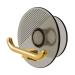 Raxove connector hooks plug holder hook socket organizer- toothbrush and razor holder for the shower drill-free self-adhesive storage hook for razors coat towel robe translucent gray
