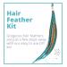 Real Rooster Hair Feather Extensions - Natural & Turquoise Blue - 20 Feathers with Beads & Tool Kit - Buy Online on GoSupps.com