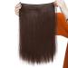 Silk-Co Medium Brown Hair Extensions with Invisible Cord | Smooth Realistic Synthetic Hair Sealing for Women - 50cm - Buy Online on GoSupps.com
