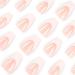 QINGGE Pink White French Tip Press on Nails - Long Coffin False Nails for Women | 24Pcs Glossy Acrylic Stick on Nails - Buy Online on GoSupps.com