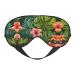 Hojas Tropicales Y Flores Sleep Mask-Adjustable Breathable Fashionable Eye Mask for A Comfortable Sleep Experience