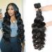 Body Wave Human Hair 4 Bundles (18 20 22 24 inch) Ayisha Unprocessed Human Hair Body Wave Bundles Natural Black Color Double Weft Extension Human Hair 4 Bundles for Black Women 18 20 22 24 Inch body wave bundles