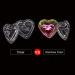 Rainbow Glass Crystal Acrylic Dappen Dish with Lid - Heart Shape | Nail Tool for Acrylic Powder Monomer | HJ-NAPB019-Heart - Buy Online on GoSupps.com