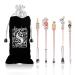 5-part Harry-Potter-Make-Up brush set Zhulia-metal handle make-up brush set for women make-up brushes for foundation blending rouge concealer gift pink