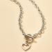 Missgrace Dainty Love Layered Choker Necklaces - Handmade Silver Pendant Set for Women & Girls - Adjustable Multilayer Chains - Buy Online on GoSupps.com