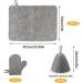 Udbrud Sauna Hut Set - 6 Piece Sauna Cap Mat & Glove for Men & Women | Reusable Felt Shower Hood - Buy Online on GoSupps.com