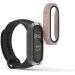 kwmobile Set of 2 Xiaomi Mi Band 4/5/6 Covers - Transparent/Dusty Pink Tempered Glass & Plastic Frame - Buy Online on GoSupps.com