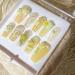 Temperament Enhancement Nail Patch Little red Book Explosion Recommended Milk Green Checkered Camellia Nail Patch (10 Pieces) (Size : XS) X-Small