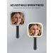 MirrorNova Square Hand Mirror with 3 Adjustable Lights, Makeup Mirror with Handle - Black, 6.2 x 11 x 0.5 inch - Buy Online on GoSupps.com