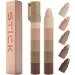  Sirseon Makeup Eyeshadow Stick - Luminous Face Stick For Mature Skin | Sweat Resistant Beauty Cosmetics for Party Travel School Date Stage - Buy Online on GoSupps.com