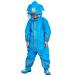 De feuilles Kids Button Rain Suit All-in-one Waterproof Puddle Suits Hooded Raincoat Jumpsuit 7-9 Years Blue B