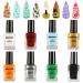 8 Colors Nail Art Stamping Polish 8ML Solid Color Nail Image Print Polish Nail Polish Pure White Black Golden Silver Manicure Printing Polish For Nail Plates 8 colors nail polish