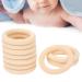 Natural Wooden Baby Teething Toys - 10 Smooth Teether Circles | Eco-Friendly Baby Accessories - Buy Online on GoSupps.com