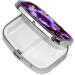 Purple Flower 2 Compartment Pill Case | Cute Travel Pill Organizer & Purse Pill Box - Perfect Gifts - Buy Online on GoSupps.com