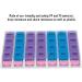 28 Compartment Weekly Pillbox - 7 Day Medicine Organizer with Push Button - Ideal for Vitamins Fish Oil & Supplements - International Shipping Available - Buy Online on GoSupps.com