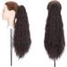 24" Long Ponytail Extensions Yaki Synthetic Claw Clip in Pony Tails Corn Wave Ponytail Curly Hairpiece for Women Dark Brown 24inch (Pack of 1) Yaki-Dark Brown - Buy Online on GoSupps.com