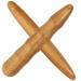 Orfofe 2st acupress stable facial tool Tool for the reflex zone massage made of wood ears massage tab foot massage tools feet scraping neck and shoulders HOLZ Massage 11.5x1.5cm light brown