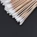 GLEAVI 100pcs Cotton Swabs - Organic Wood Applicator Tips for Ear Wax Removal Makeup Brushes and Cleaning - Best Quality Cotton Sticks - Buy Online on GoSupps.com
