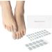 Danni & Toni Half Hardened Gel Nail Foils (Magdalena) - Gray Glossy Monochrome Pedicure Wraps | 37 Nail Stickers for Stunning Toes - Buy Online on GoSupps.com