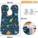 Beard Bib Apron for Men | Waterproof Hair Catcher & Grooming Cape with Colorful Dinosaurs - Perfect for Shaving & Trimming - Buy Online on GoSupps.com