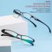 ZUVGEES Half Frame Metal TR90 Blue Light Filter Reading Glasses for Men & Women - Lightweight Anti-blue Computer Glasses in Gray - 1.0x Magnification - Buy Online on GoSupps.com
