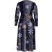 Women's Christmas Dress Hoodie - Cartoon Elk Party Costume Elegant Dark Blue Sweater Dress XXL - Buy Online on GoSupps.com
