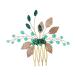 MUSISALY Rhinestone Tuck Comb Hair Accessories for Women Wedding Rhinestone Hair Accessories Bridal Hair Accessories Wedding Hair Accessories for Bride Leaf Hair Accessories Leaf Hair Comb