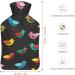 Color Bird Hot Water Bottle with Plush Cover - Bed Warmer for Adults & Children | 26.5x15.3cm - International Shipping Available - Buy Online on GoSupps.com