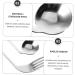Lurrose Left Handed Cutlery Set - Angled Spoon & Curved Training Fork - Stainless Steel Baby Feeding Utensils - 17x4.5cm Silver - Buy Online on GoSupps.com