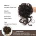 Messy Bun Hair Piece with Rubber Band | Tousled Updo Scrunchies Extensions for Women & Girls - Darkest Brown to Black - Buy Online on GoSupps.com