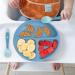 Vicloon Baby Suction Plate 3Pcs - Non Slip Silicone Weaning Plate for Toddler Kids - Divided Dishes for Self Feeding - Fits Highchairs Trays - Blue/Pink/Beige - Buy Online on GoSupps.com
