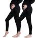 Aomig Women's Maternity Leggings Over Bump Stretchy Adjustable Pregnancy Pants High Waisted Soft Belly Support Maternity Leggings Elastic Waist Full Lenghth Cropped Pants Pregnant Women Yoga Pajama M 2pcs-m