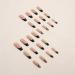 24pcs French False Nails Black Tip Stick on Nails Square Press on Nails Removable Glue-on Nails Full Cover Fake Nails Women Girls Nail Art Accessories 0266Y43 - Buy Online on GoSupps.com
