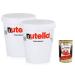 Italian Gourmet E.R. Set of 2 Jumbo Nutella Ferrero XXL spread cups with Ferrero nougat cream + Italian Gourmet Polpa 400g
