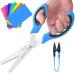 Makasla Pinking Shears Scissors for Fabric  Craft Scissors Decorative Edge  Zig Zag Scissors with Serrated Cutting Edge  Professional Sewing Pinking Shear for Fabric/Leather/Paper Craft (Blue)