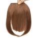 SEGO Clip-in Ponytail Hairpiece Extensions | Realistic Straight Fringe Bangs in White & Brown - Shop Internationally! - Buy Online on GoSupps.com